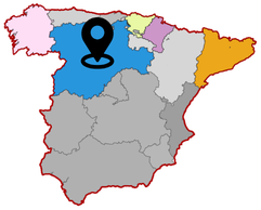 西班牙首发场景 Castilla y León 的位置示意